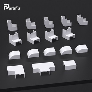 PVC Fireproof Factory Accessories for Cable Trunking Connectors 90 Angle Direct T-Connector External Connector End Cap