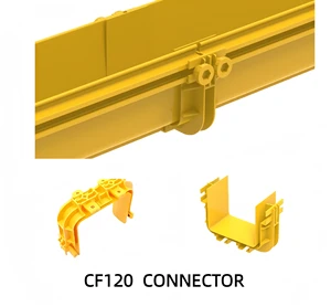Hot Selling Yellow Fireproof PVC Fiber Cable Tray Connector 120mm Fiber Straight Line Accessory