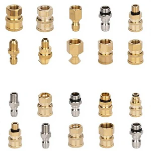 1/4-inch High-pressure Stainless Steel Aluminum Gold/Silver China Car Washer Hose Spray Nozzle Foam Cannon Adapter Quick-connect