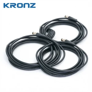 KRONZ M8 3-Pin A-Coded Circular Connectors | IP67 Waterproof Aviation Plugs + Socket With 1M Pre-Molded PVC Cable