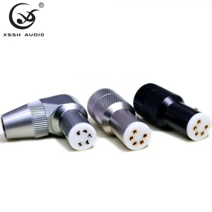 5-pin Din Jack Plug YIVO XSSH Audio HIFI Gold Plated Black/Silver Wholesales DIY Audio Video Wire Female Balanced Connector