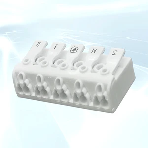 Terminal Connector 2.5mm 16A Push Wire Connector 923-5 5 Way Terminal Blocks for LED Lighting