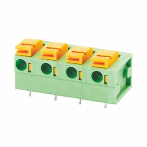 Yulian 100% New High Quality 300V 10A-30A Brass Copper PCB Spring Terminal Block 100% Brass Fixed Flanges Male Female Header