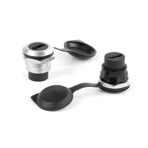 Waterproof USB Female Panel Mount Socket with Cover, Dustproof Copper Contact Cable Coupler Connector