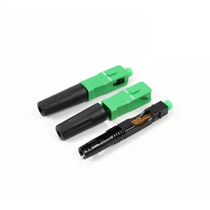 Hot Sale FTTH SC APC UPC screw type fiber optic fast connector Quick Connector ftth embedded connector 1000um core diameter