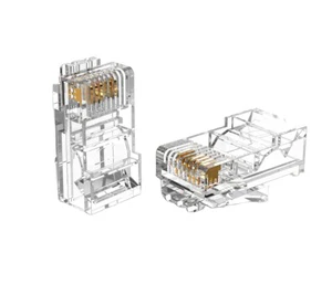 RJ45 23awg Cat6 High-performance CE Certified Pass Connectors Gold Plated 8P8C Modular Ethernet UTP Network Cable Plug for