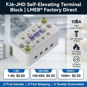 FJ6/JHD Self-Elevating Neutral Wire Junction Box Household Branching Device Thick Copper Wiring Flame Retardant Terminal Blocks
