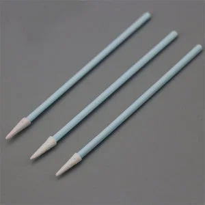Small Pointed Sponge Swab for Semiconductor Cleaning Anti-Static Plastic Handle 100 PPI Polyurethane Foam Swab
