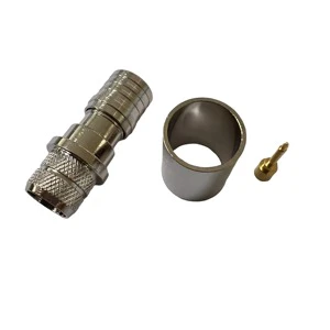Low Price QMA-C-J7D Coaxial Connector RF Brass QMA Male Jack Connector With Thread for RG8 RG213