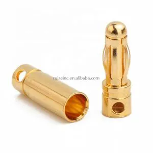 High Quality Banana Plug 4mm Gold Bullet Connector Plated For RC battery ESC lipo Brushless Motor