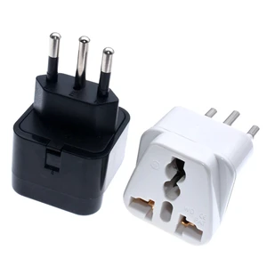 3pin Brazil Brazilian AC Power Plug UK/US/EU To Brazil Brasil Socket Travel Power Adapter Plug 3 Pin Converter Type N Plug