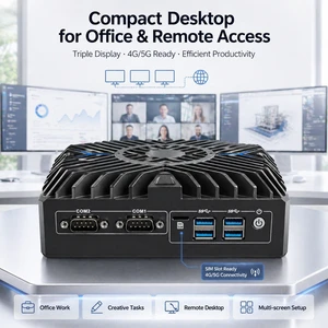 Intel 12th Gen Core I3-1215U I5-1235U I7-1255U 3 HDMI Dual COM 3x2.5G LAN SIM Slot DDR5 Active Cooling Edge Computing Mini PC