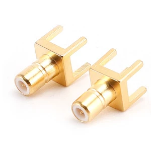 Straight SMB Plug Male Edge For PCB Mount Coaxial Connector