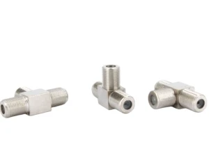 T Type RF Connector F Three- Way Female Coaxial Connector for Cable