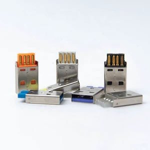 Customizable USB 2.0 Type a Male Connector 4-Pin Solder Termination with Mounting Personalized Color USB Connector