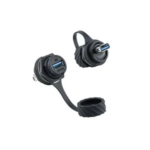 Manufacturer M20 Waterproof USB 3.0 Connectors with Nylon PA66 Housing for PC and Automotive Applications