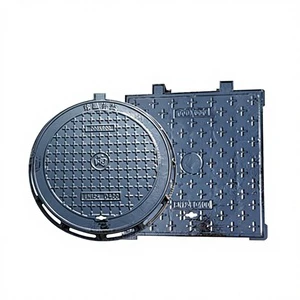 Ductile Iron Manhole Cover for Rainwater Sewage Square Underground Electric Use Customized Durable E124
