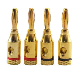 4mm Banana Plug Gold-Plated Musical Cable Wire Audio Speaker Connector Adapter Plated Speaker Cable Wire Pin Connectors