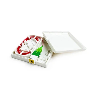 FTTH socket Indoor Wall Mounted Mini 2 Port Fiber Optic terminal box