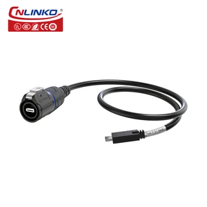 Cnlinko Manufacturer LP16 Industrial Waterproof Fast Transfer Data USB Type c Connector Male Usb Type c Female Connector