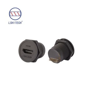 M22.5mm No Cover Rear Nut HD Straight and Solder Type Female Connector Circular Aviation Connector for Printer Copier Machinery