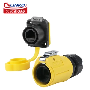 Cnlinko LP20 RJ45 Plastic Circular Waterproof Aviation Connector signal Rj45 Waterproof Connector