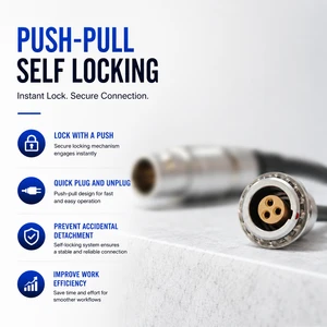 UHUB B Series FGG.0B 8 Pin Quick-release For RED Camera Power Cable Connector Aviation Plug Socket