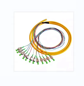 FTTH Pigtails Fiber Optic Bundle Pigtail FCAPC Connector 12 Color 0.9mm SM