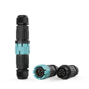 E-Weichat IP68 Plastic Waterproof M19 2Pin IP68 Plastic Twist Signal Connector EW-M19MF-2P