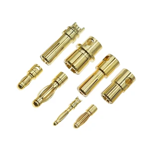 2mm 3mm 3.5mm 4mm 5mm 5.5mm 6mm 8mm RC Battery Gold-plated Bullet Banana Plug High Quality Male Female Bullet Banana Connector