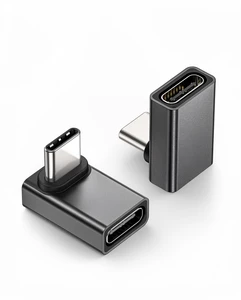 Wholesale Aluminum Alloy 90 Degree USB C Right Angle Adapter AC Output 40Gbps 240W Male to Female for Laptop Steam Deck