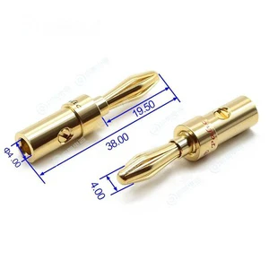 Gold Plated 4mm Audio Plug Terminals Copper Banana and Tip Connectors High Quality Audio Equipment Accessories
