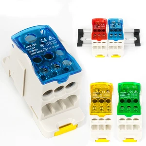 UK125A Din Rail Terminal Block One-in-multiple-out Distribution Box Universal Wire Connector Terminal Block