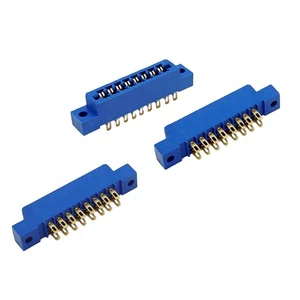 Customized 3.96mm Slot Card Edge Connector 16P 18P 20P 24P PCB Gold Finger Board Socket Wire Mount Flange Panel