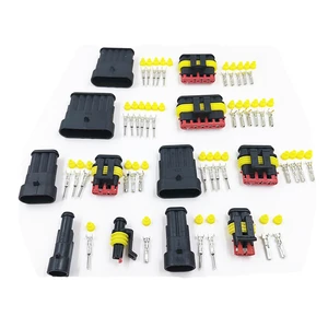 AMP Fast Connect 6-Pin Automatic Power Connector Female Plug Copper Contact IP65 Nylon Housing Automotive Adapter