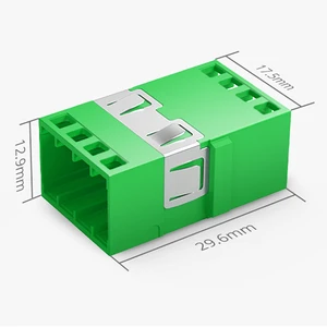 Manufacturer High Quality Wholesale Data Center Fast Connector Fiber Optic Adapter Single Mode 2-Port Reduced Flanged Plastic