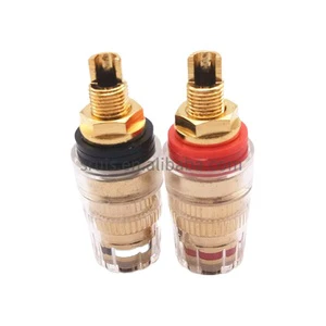 8mm Gold Banana Plug Socket Connector Hifi Binding Post for Amplifier Speaker Terminal Socket Connector