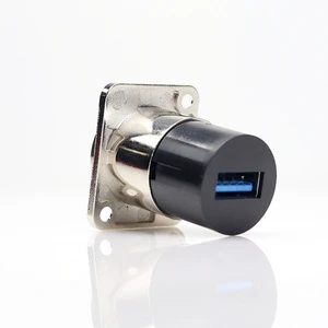USB 3.0 2.0 Connector Panel Mounting D Type Metal USB Socket Female to Female