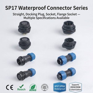 SP17 IP68 Power Cable Connector Waterproof Male Female Plug Inline Socket Panel Mount Marin Boat Motor Drones 2 3 4 5 7 9 Pin