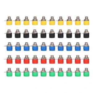 10Sets Banana Plug Stable Transmission Corrosion Resistant 4mm 5 Colors Banana Panel Terminal for Ship Computer