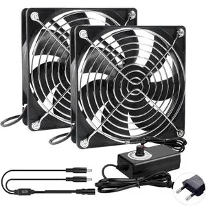 OCOCOO High Static Pressure 120mm Cooling Fan 2-Pin DC High-Speed Radiator Fan for AI Server GPU Liquid Cooling System