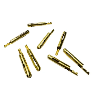 Single-Core 1-Pin Banana Plug Power Adapter High Elastic Terminal Connector Copper Contact IP20 15A Straight PCB Nylon/ABS
