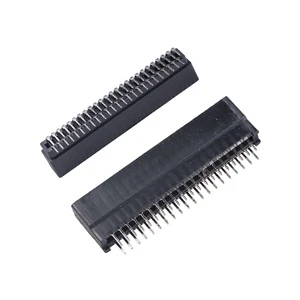 LECHUAN 2.54 mm Pitch 20-Pin Dual Row Straight Card Edge Connector 2x10 Position Gold Finger Board Socket Slot High Connectors