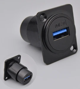 RJ45 USB 3.0 D-Sub Module Industrial Connector, Multi-Port Panel Mount Module
