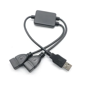USB 2.0 a Male to Dual USB a Female Cable Extension Cord Adapter Cable Jack Y Splitter Charging Cable