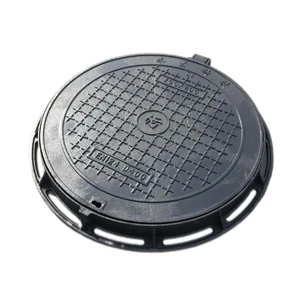 Painted Ductile Iron Manhole Cover with Chrome/Black Finish Anti-Theft Feature Customized Size for Sewer Encasement Road Use