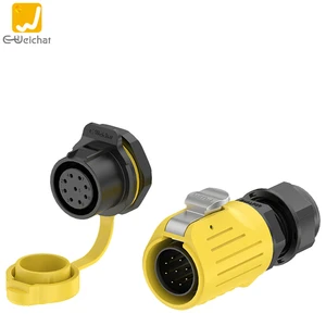 E-Weichat 10A IP68 Waterproof Power Connector EW-LP20 Plastic Four-hole Panel Welding Aviation Plug and Socket