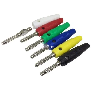 7-Pin High Current Banana and Tip Connectors Pure Copper Solder-Free 4mm High Elastic Side Stackable Connector Terminal