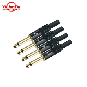 6.35mm 1/4 Inch Mono/Stereo Metal Audio Socket Guitar Jack Microphone Guitar Connector