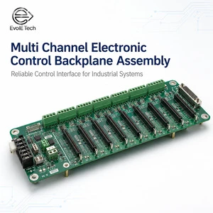 EvolE Tech EVOL-288 16CH Multi Channel Industrial Control Backplane 24V DC Terminal Block D-SUB Interface PLC Control System PCB